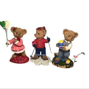 Home interiors and gifts 3 pc figurines